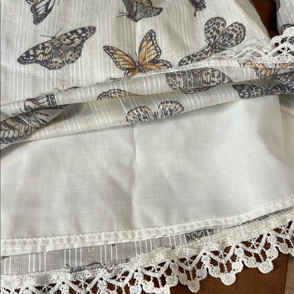 Cynthia Rowley Kids Size 5 Butterfly Print Top & Brown Suede-Like Pants Bundle - Picture 4 of 5